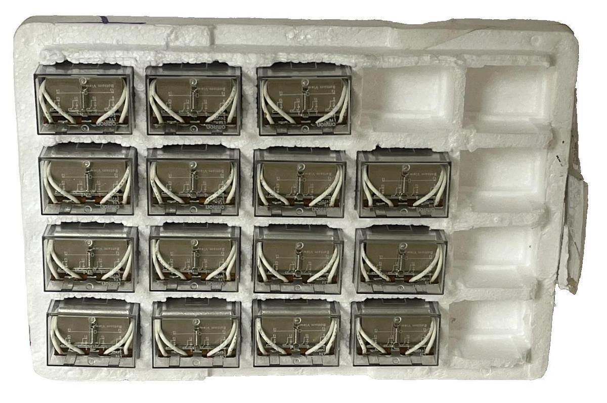 Lot of 15 Omron LY4-DC24 Power Relays | 24VDC 10A 4PDT | New Surplus Partial Box