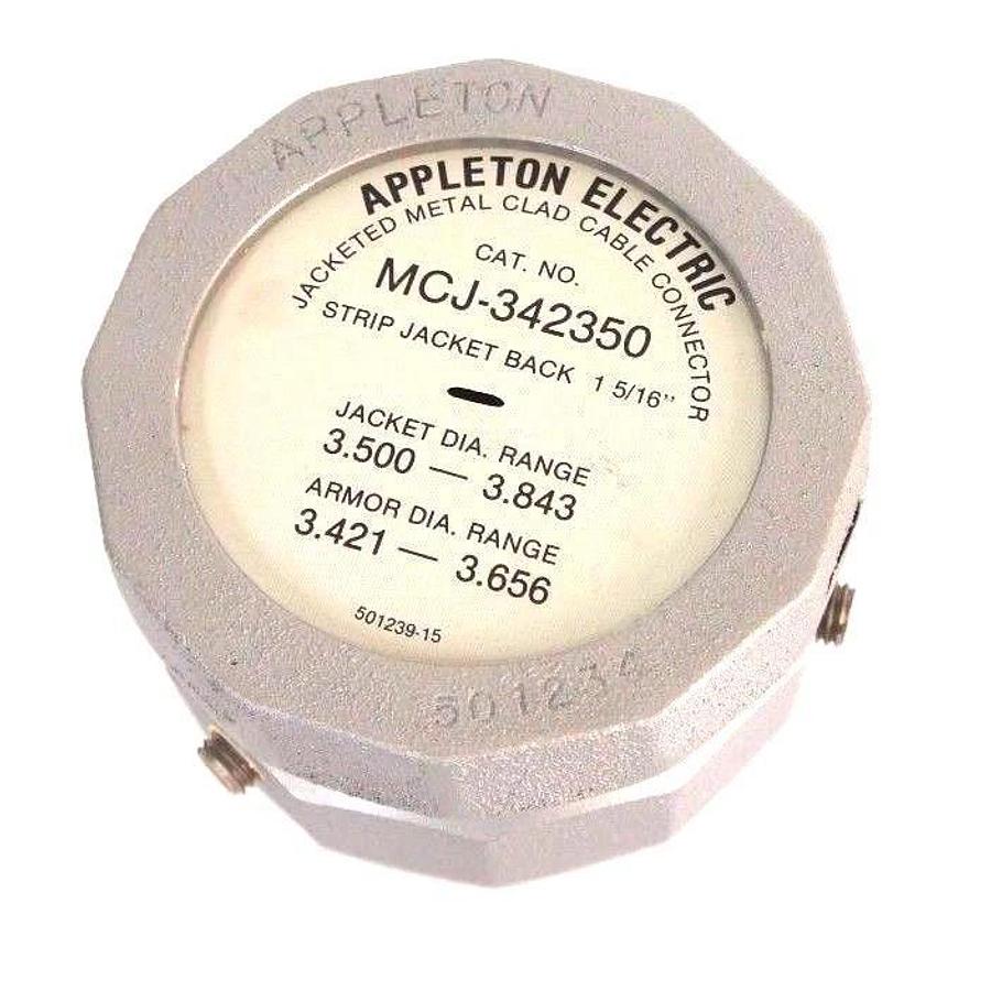 NIB APPLETON MCJ-342350 ALUMINUM SET SCREW CABLE CONNECTOR 3-1/2", MCJ342350