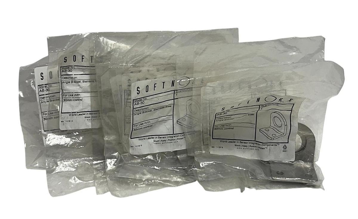 Used 10 SOFTNOZE AB-30 / AB30 OEM STAINLESS STEEL BRACKETS 30mm CONTROL NSFS