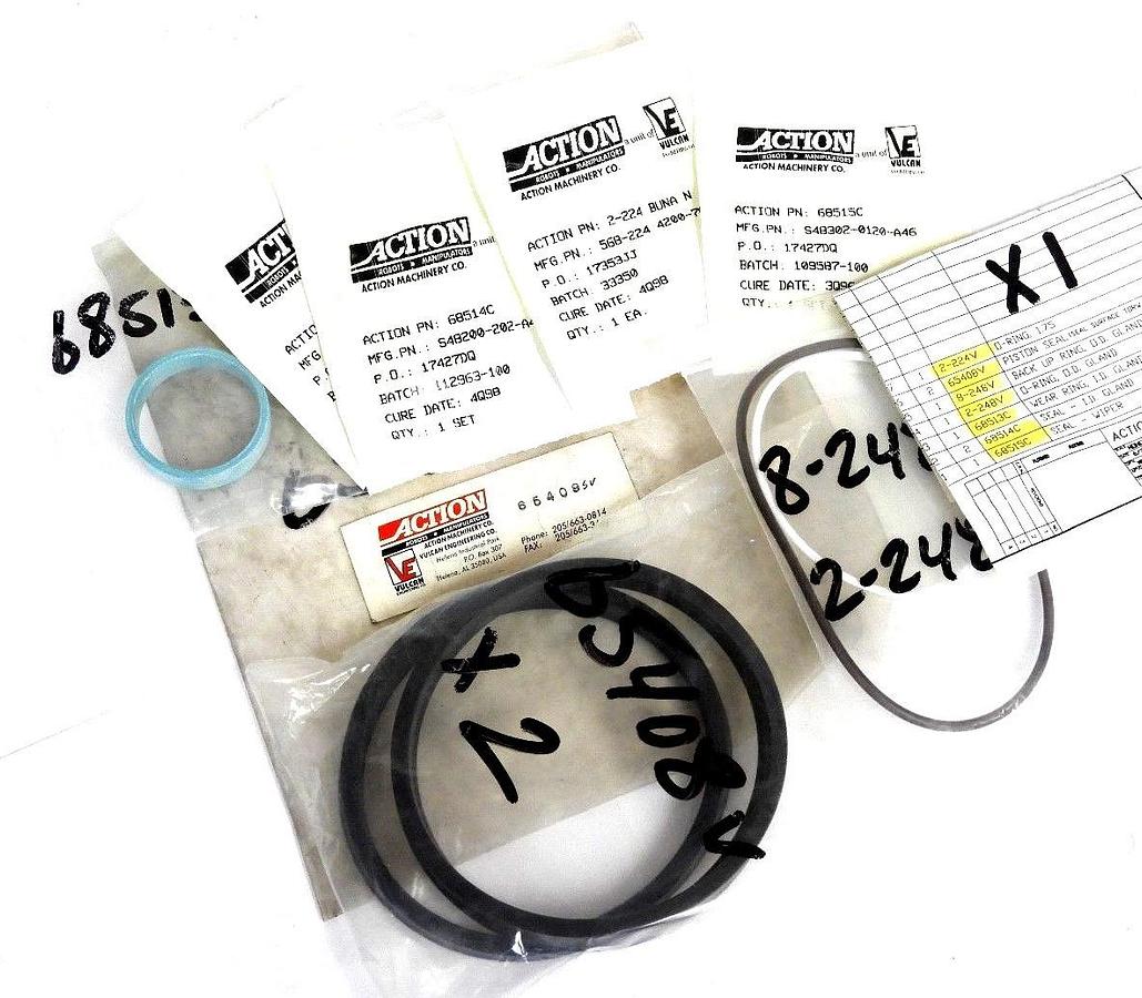 Used NEW ACTION ROBOTICS 65409SV REPAIR KIT 68514C, 68515C, 2-224, 65408V, 8-248
