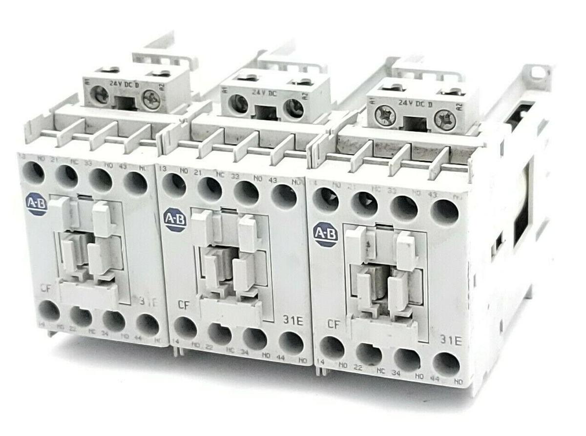 Used LOT OF 3 ALLEN BRADLEY 700-CF310Z* SER. A CONTROL RELAY CONTACTORS 24V DC