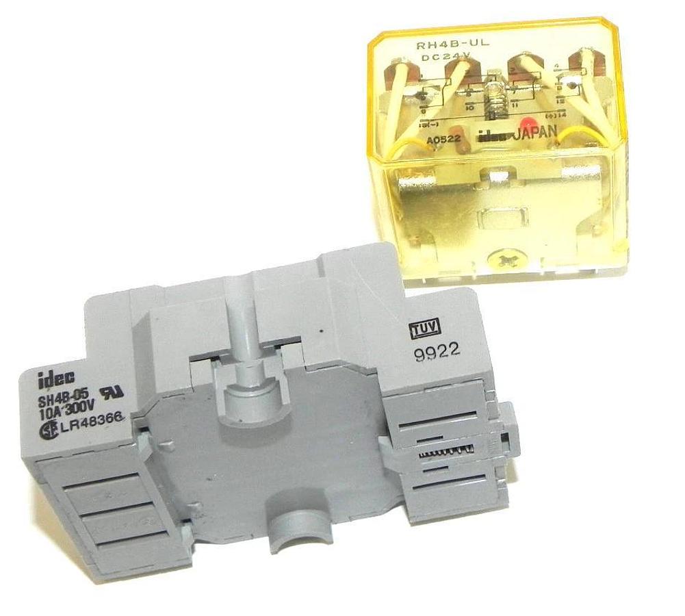 Used IDEC SH4B-05 RELAY SOCKET WITH RH4B-UL-DC24V RELAY RH4BULDC24V