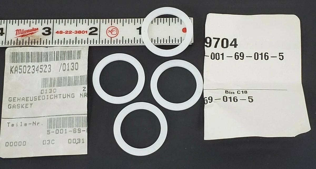 Used LOT OF 4 NEW KRONES 5-001-69-016-5 GASKETS 5001690165