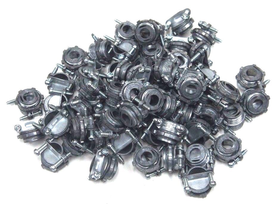 Used BOX OF 61 NEW HALEX 05703B COMNINATION CLAMP CONNECTORS 3/8"