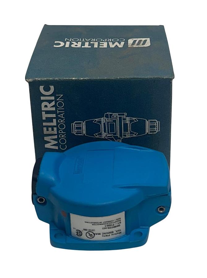 Used MELTRIC CORPORATION 01-P4051 / 01P4051 INLET/ PLUG PN7c 15A 5P + G 600VAC USNP