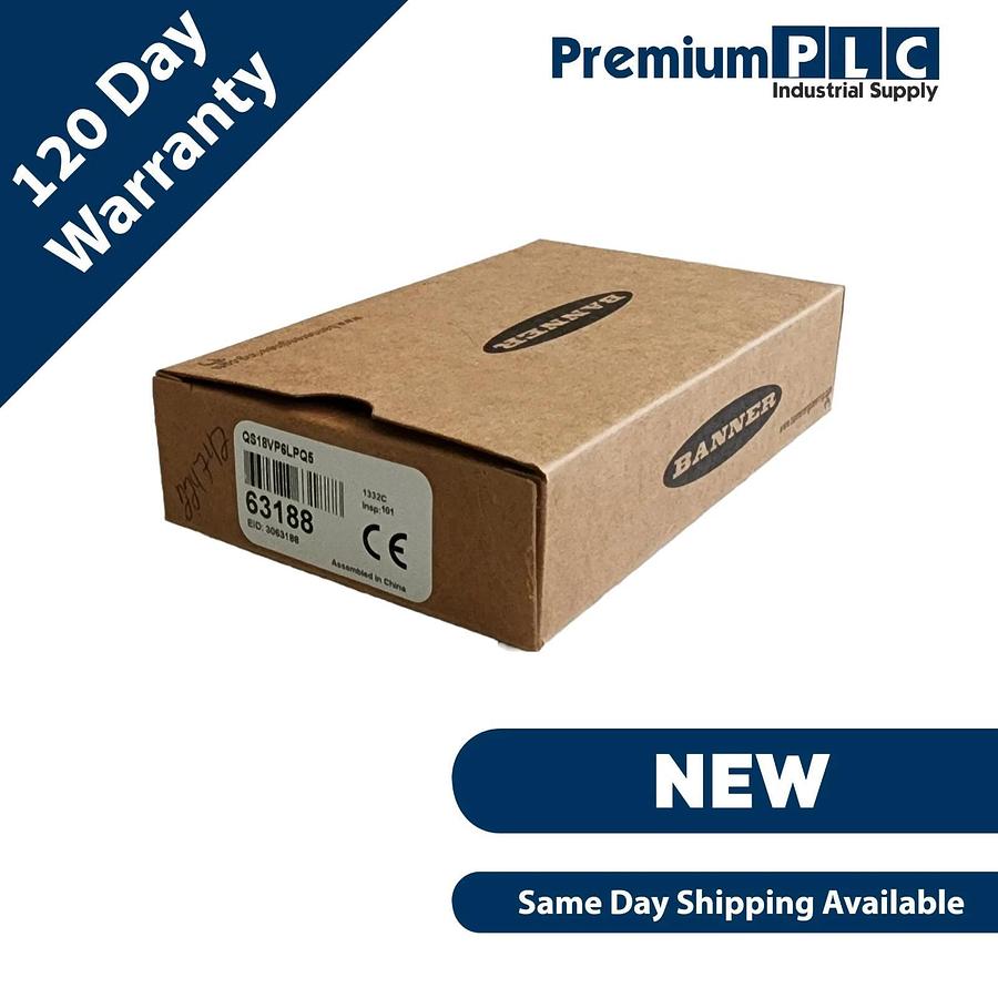 Used NEW BANNER QS18VP6LPQ5 QS18 SERIES ALL PURPOSE PHOTOELECTRIC SENSOR P/N: 63188