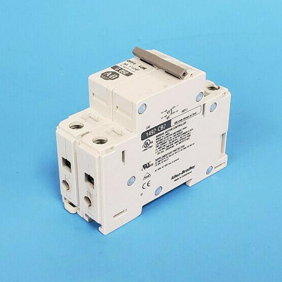 Used ALLEN-BRADLEY 1492-CB2-G050 SER. C CIRCUIT BREAKER, 5A, 1-1/2HP, 1492CB2G050