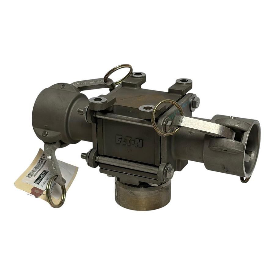 Used Eaton A-1100-2-S6-BUN Ball Valve 2" Teflon Camlock Inline Dry Disconnect New