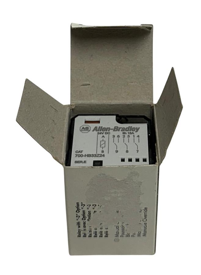 Used ALLEN BRADLEY 700-HB33Z24 /E BULLETIN 700 GENERAL PURPOSE RELAY 15A 24VDC NSMP