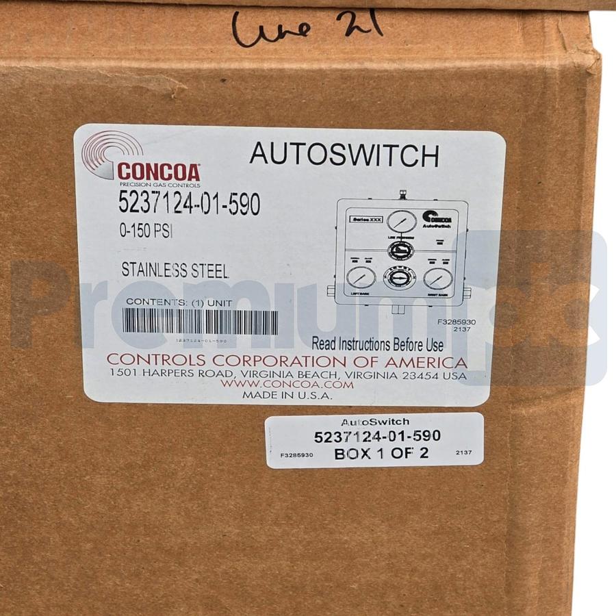 Used CONCOA 523 Series AutoSwitch Gas Switchover Delivery System 5237124-01-590 NEW