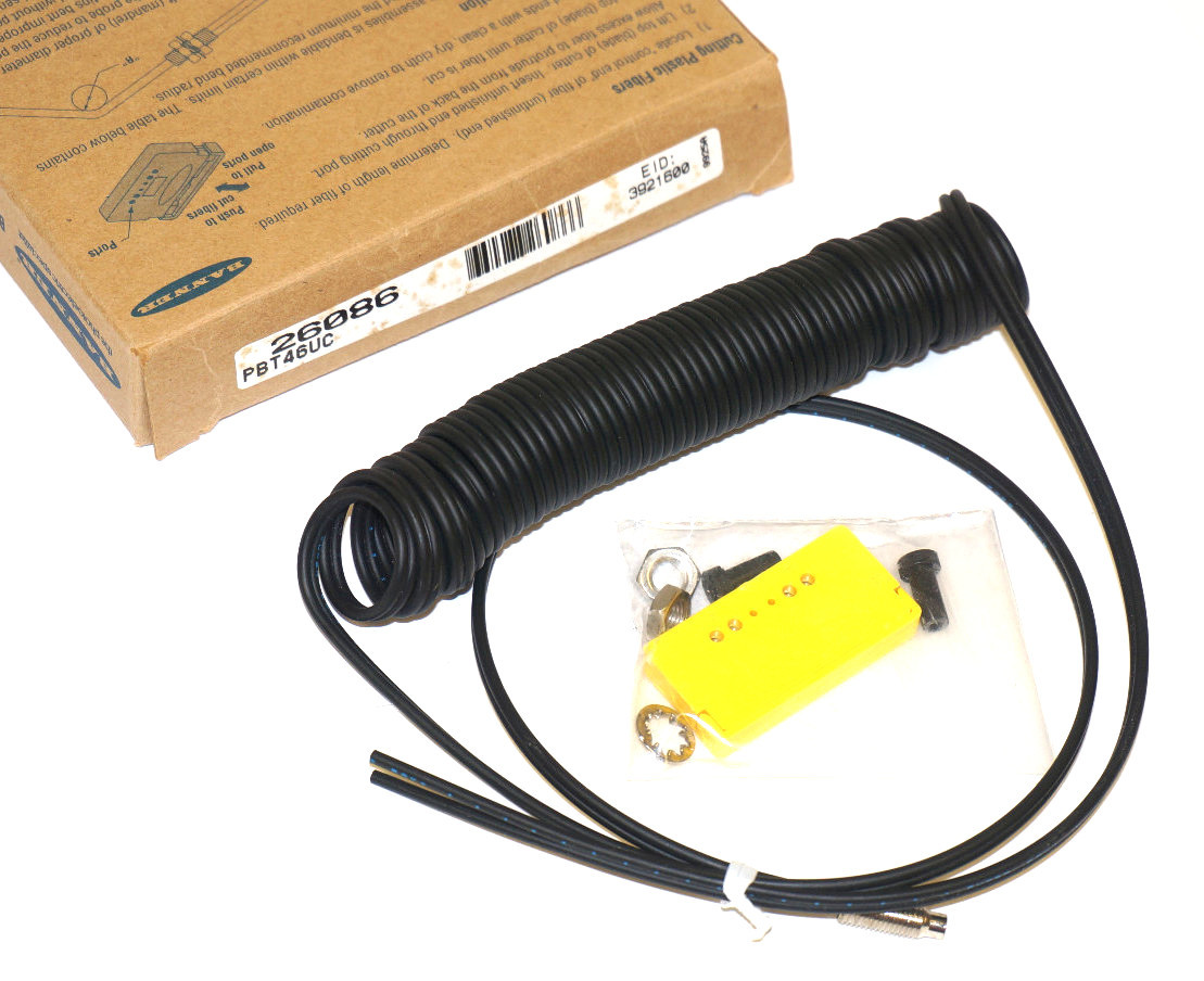 Used NIB BANNER PBT46UC FIBER OPTIC CABLE ASSEMBLY 26086