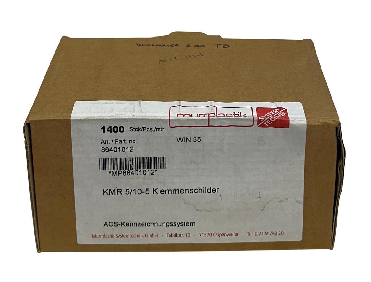 Used 704 MURRPLASTIK 86401012 / MP86401012 / KMR 5/10-5 TERMINAL BLOCK LABELS NSMP