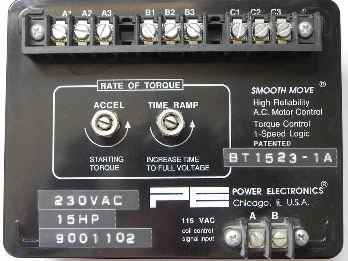 Used POWER ELECTRONICS BT1523-1A SMOOTH MOVE MOTOR CONTROL