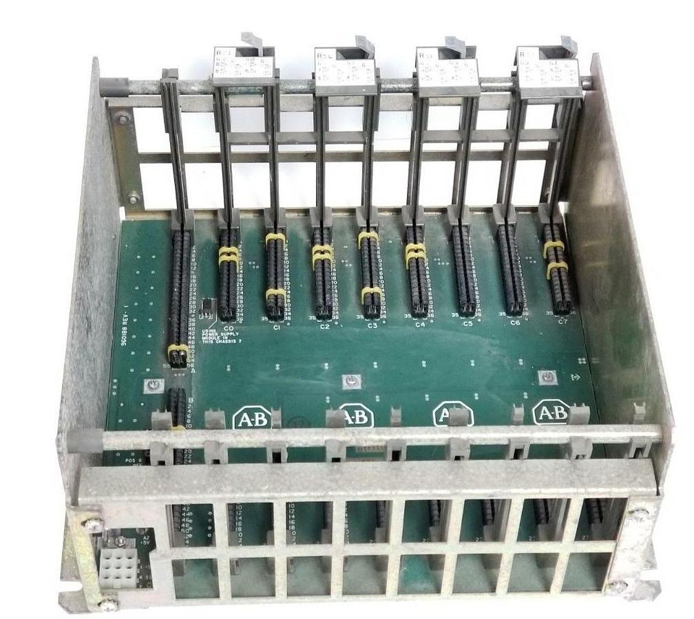 Used ALLEN BRADLEY 1771-A2B I/O CHASSIS 8 SLOT 960188-01FT11 1771A2B