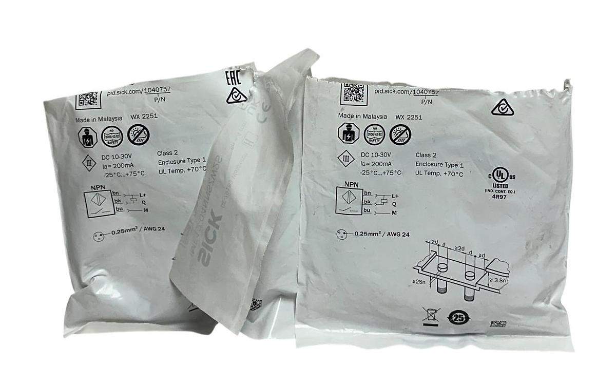 2 SICK IME12-04NNSZW2S / 1040757 INDUCTIVE PROXIMITY SENSORS 10-30VDC 200mA NSMP