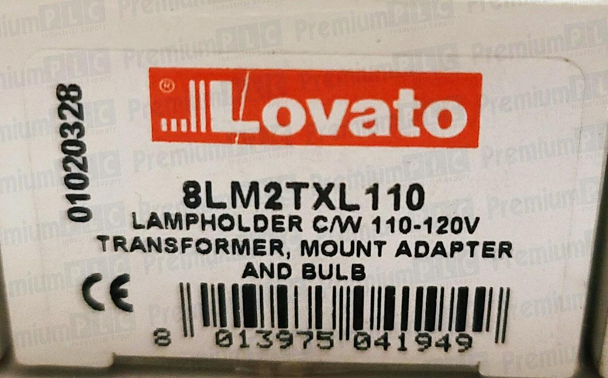 LOT OF 3 NEW LOVATO 8LM2TXL110 LAMPHOLDER C/W 110-220 TRANSFORMER W/ADAPTER