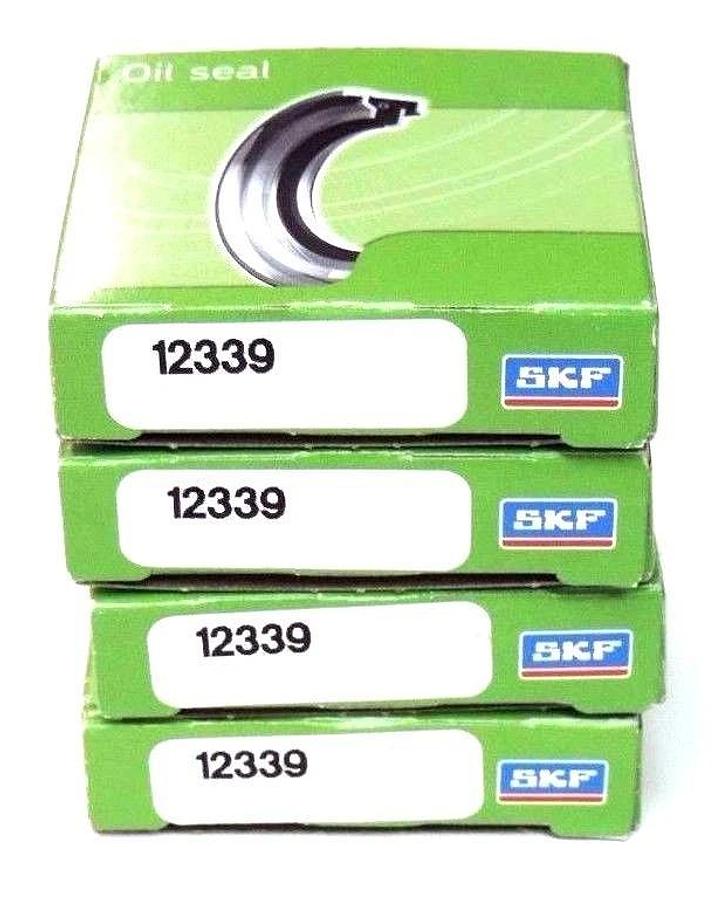 LOT OF 4 NIB SKF 12339 OIL SEALS I.D. 1-1/4'', O.D. 1-3/4'', WIDTH 1/4''
