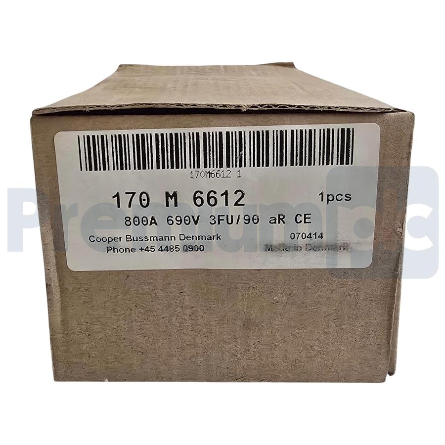 Used Eaton Bussmann 170M6612 High Speed Square Body Fuse Link 800A 690V 3FU/90 NSMP
