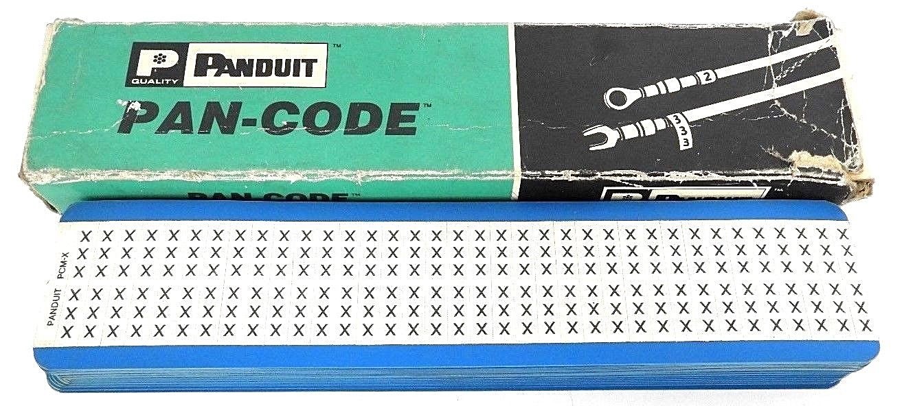 BOX OF 23 NEW PANDUIT PCM-X PRE-PRINTED WM CARD VINYL CLOTH