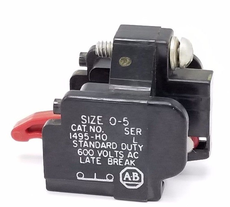 Used ALLEN BRADLEY 1495-H0 AUX. CONTACT 1495H0, SER. L