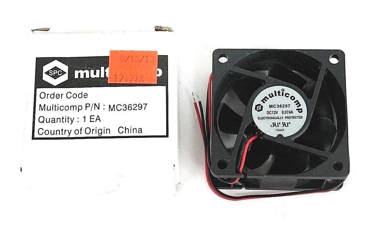 Used LOT OF 4 NIB SPC MULTICOMP MC36297 AXIAL FANS 12VDC, 0.074A