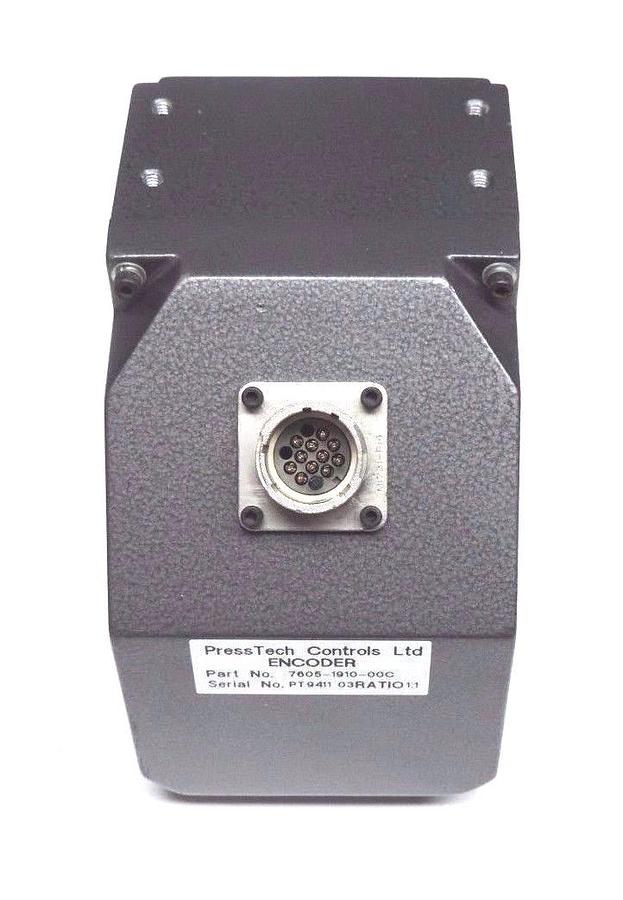 Used NEW PRESSTECH CONTROLS LTD 7605-1910-00C ENCODER RATIO 1:1, 7605191000C