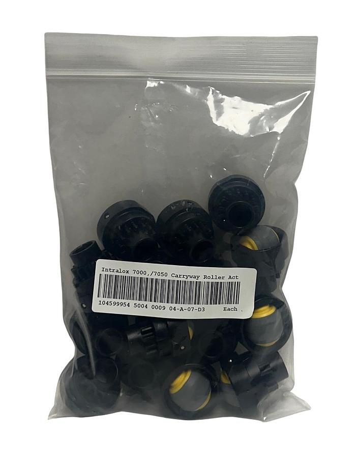 Used 15 INTRALOX 7000/7050 OEM CARRYWAY ROLLERS ACT BLACK/YELLOW/GRAY 70007050 NSNP