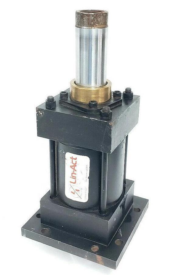 Used LIN-ACT 04.00 KJBLAAU49A49A 3.000 SERIES LAA PNEUMATIC CYLINDER, 4" X 3", 250PSI