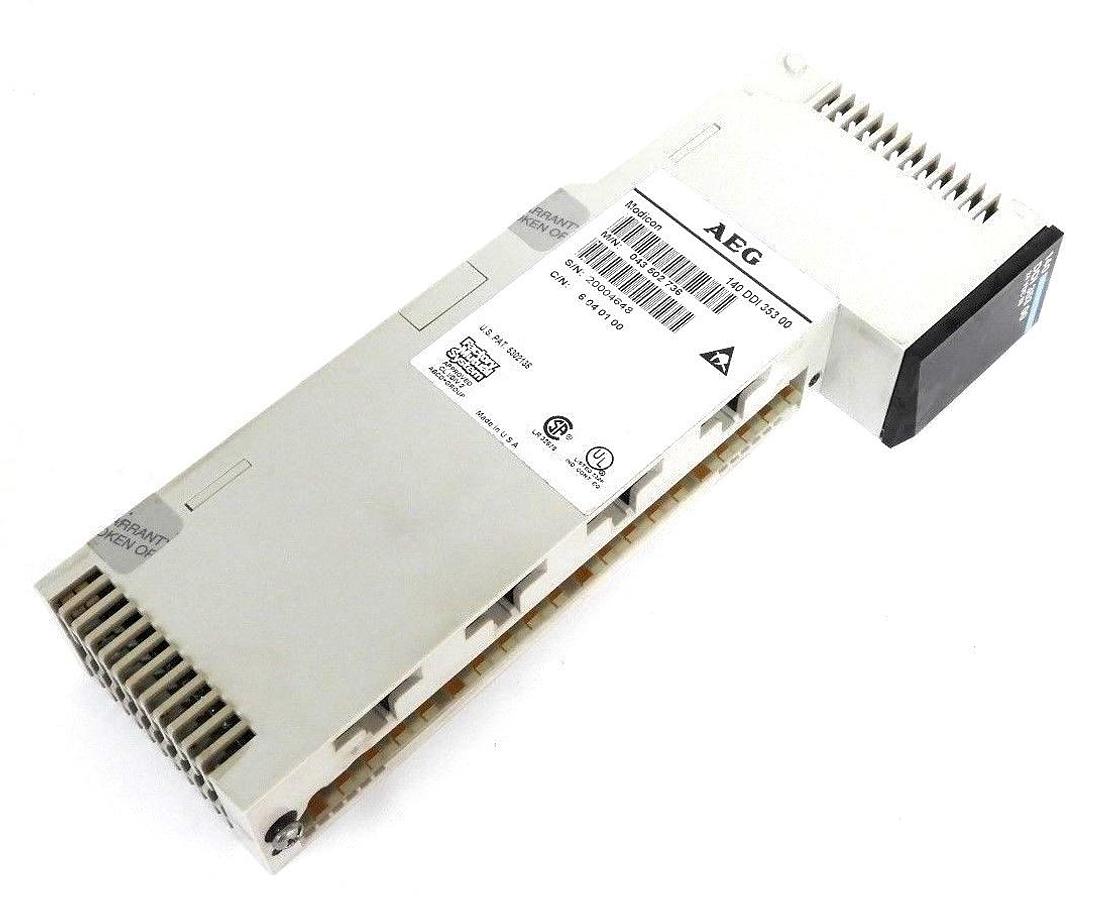 Used AEG MODICON 140-DDI-353-00 24V DC INPUT MODULE 043502736, 6040100, 140DDI35300