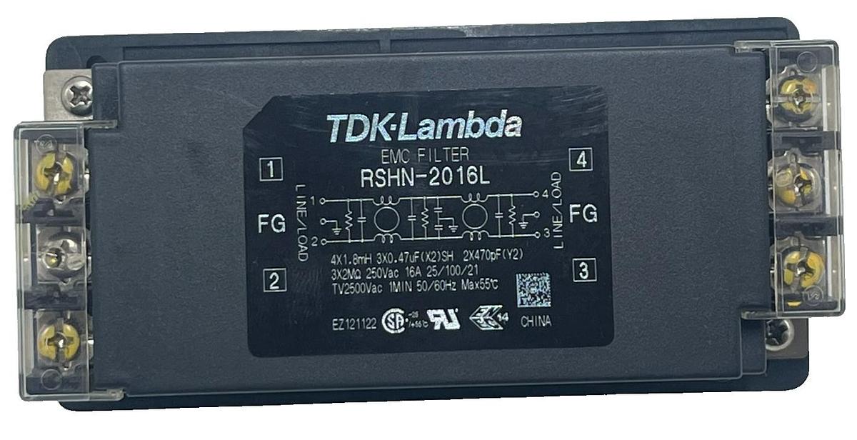 Used TDK-Lambda RSHN-2016L EMC Filter 250V 16A Two-Phase Low Leakage Current