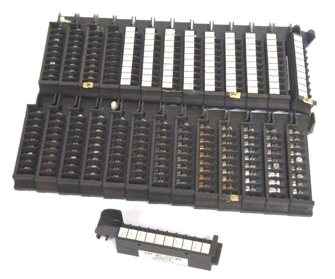 Used LOT OF 27 ALLEN BRADLEY 1771-WA FIELD WIRING ARMS, 1771WA SER. B