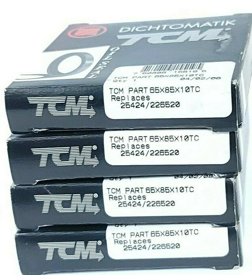 LOT OF 4 TCM 55X85X10TC OIL SEALS 2.165X3.346X.394IN