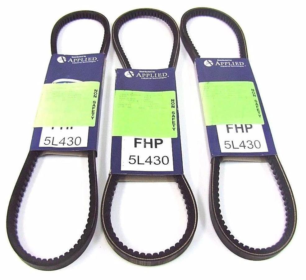 Used LOT OF 3 NEW GOODYEAR 5L430 V-BELTS TRUFLEX 43INCH OD 3/8IN DEPTH