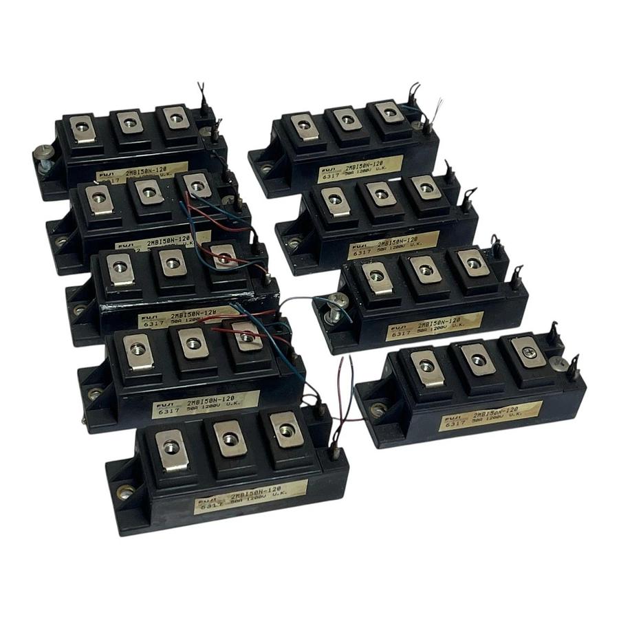 Used Lot of 9 Fuji Electric 2MBI50N-120 IGBT Transistor Modules 50A 1200V