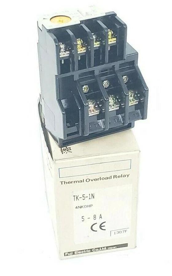 NIB FUJI ELECTRIC TK-5-1N THERMAL OVERLOAD RELAY, 5-8A, 4NK0HP, 4NKOHP, TK51N