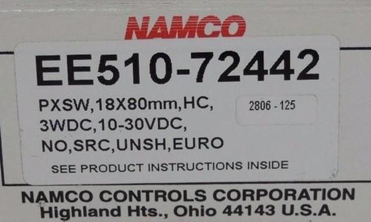 Used NIB NAMCO EE510-72442 PROXIMITY SWITCH 18MM PXSW,18X80MM,HC EE51072442