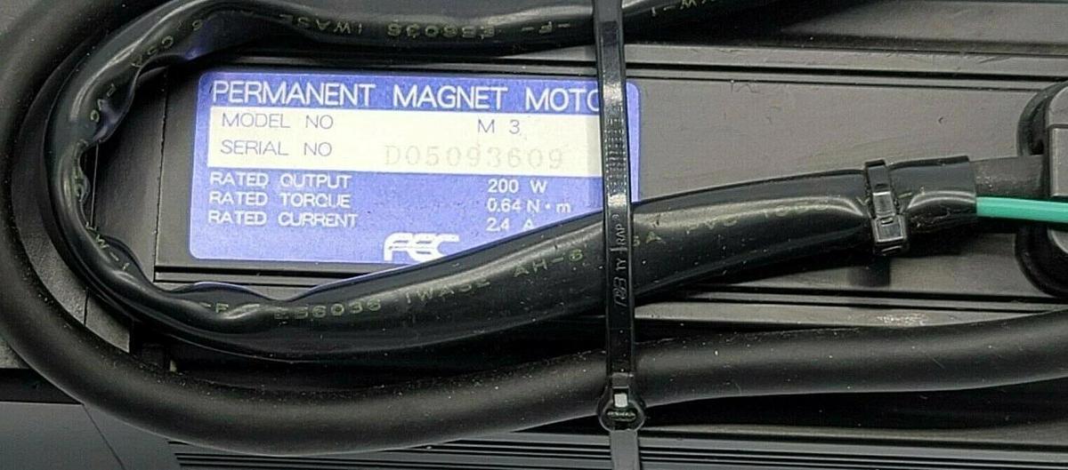 Used FEC INC. DFT-132W3-S TOOL MODEL NO. M3 PERMANENT MAGNET MOTOR