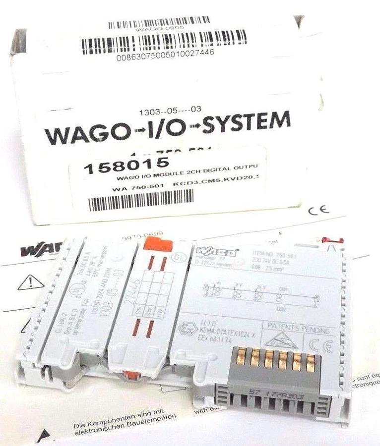 Used NEW WAGO 750-5012 CHAN OUT 24VDC 0.5A MODULE 7505012