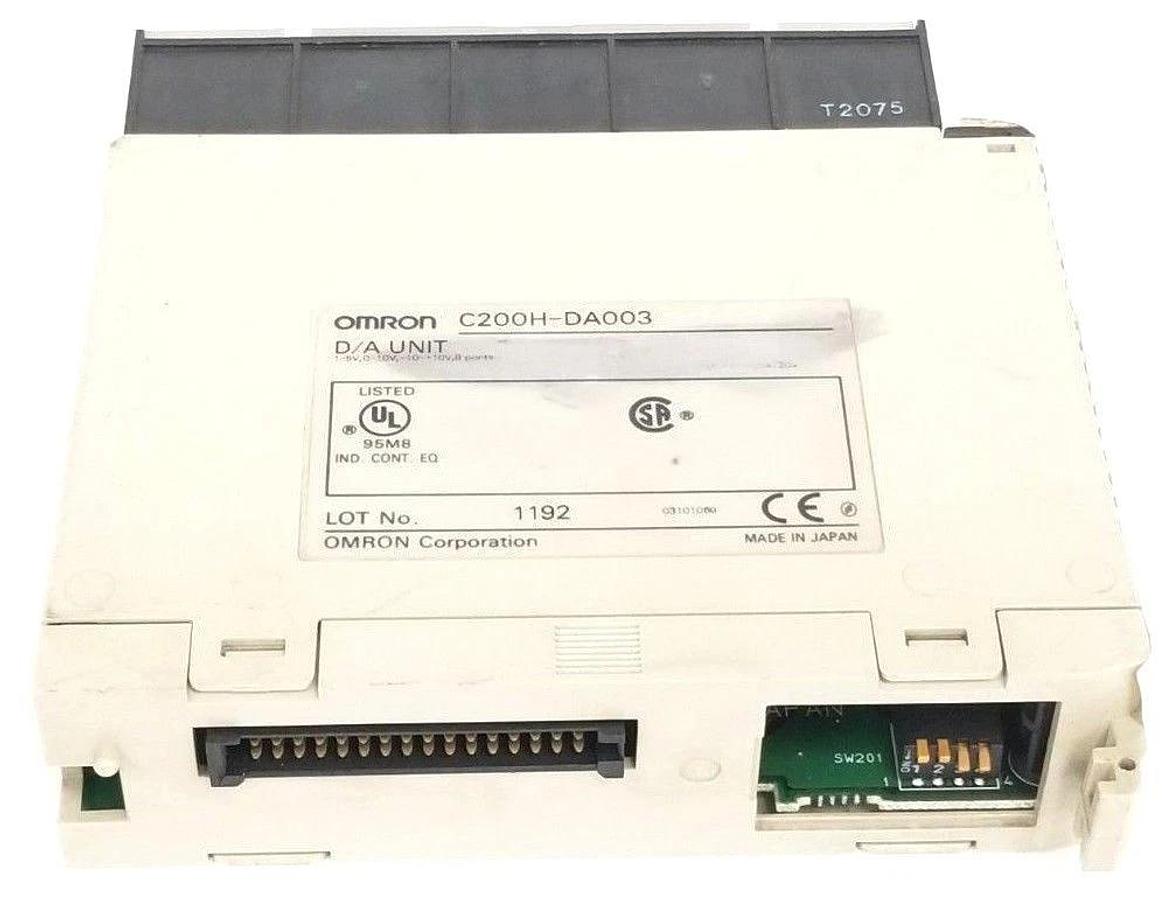 Used OMRON C200H-DA003 D/A ANALOG OUTPUT MODULE 1-5V, 0-10V, -10-+10V, 8 PORTS