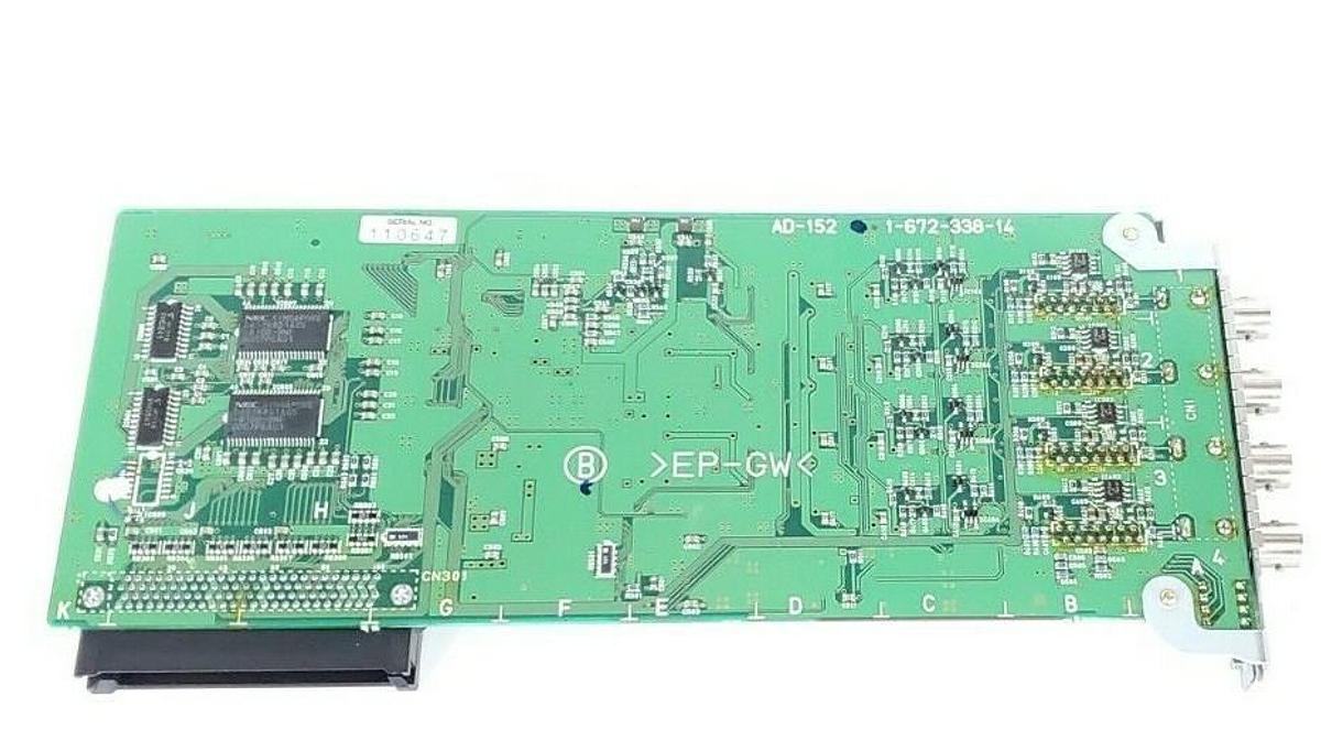 Used SONY AD-152 1-672-338-14 SURVEILLANCE CIRCUIT BOARD A-8320-890-A (DAMAGED)