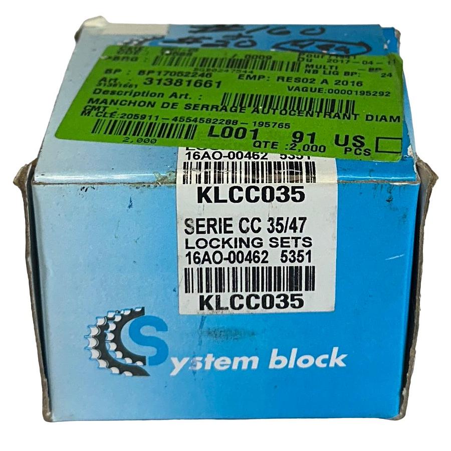 Used SYSTEM BLOCK KLCC035 / 16AO-00462 3531 SERIE CC 35/47 LOCKING SETS NSMP