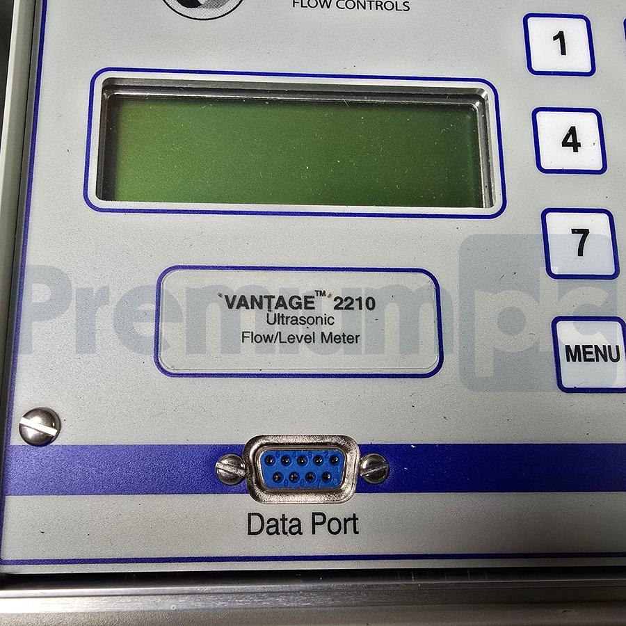 Used Eastech Vantage 2210 Flow & Level Meter w/ FB5 Ultrasonic Transducer Sensor 25"