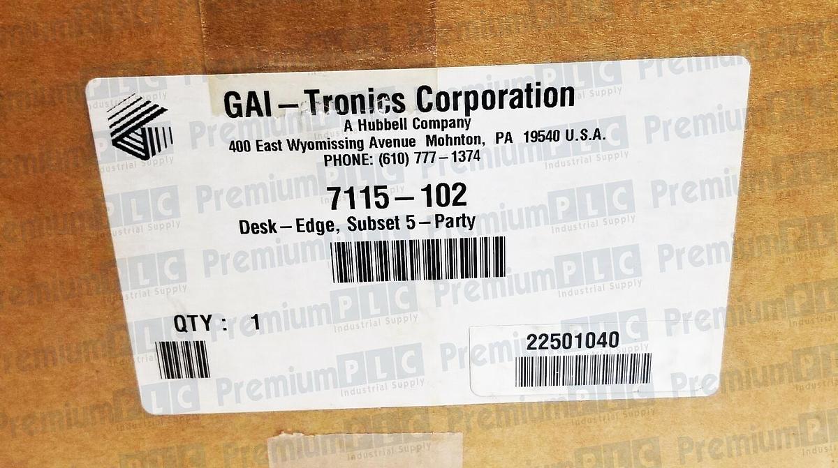 NEW SEALED HUBBELL GAI-TRONICS 7115-102 DESK-EDGE SUBSET W/5-PARTY LINES 7115102