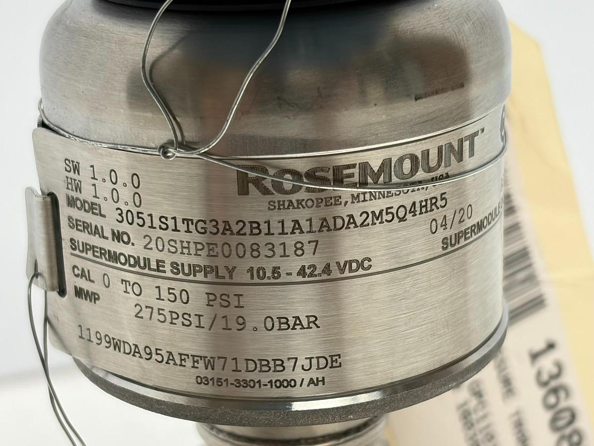 Used Rosemount 3051S Pressure Transmitter 3051S1TG3A2B11A1ADA2M5Q4HR5 1199WDA95A