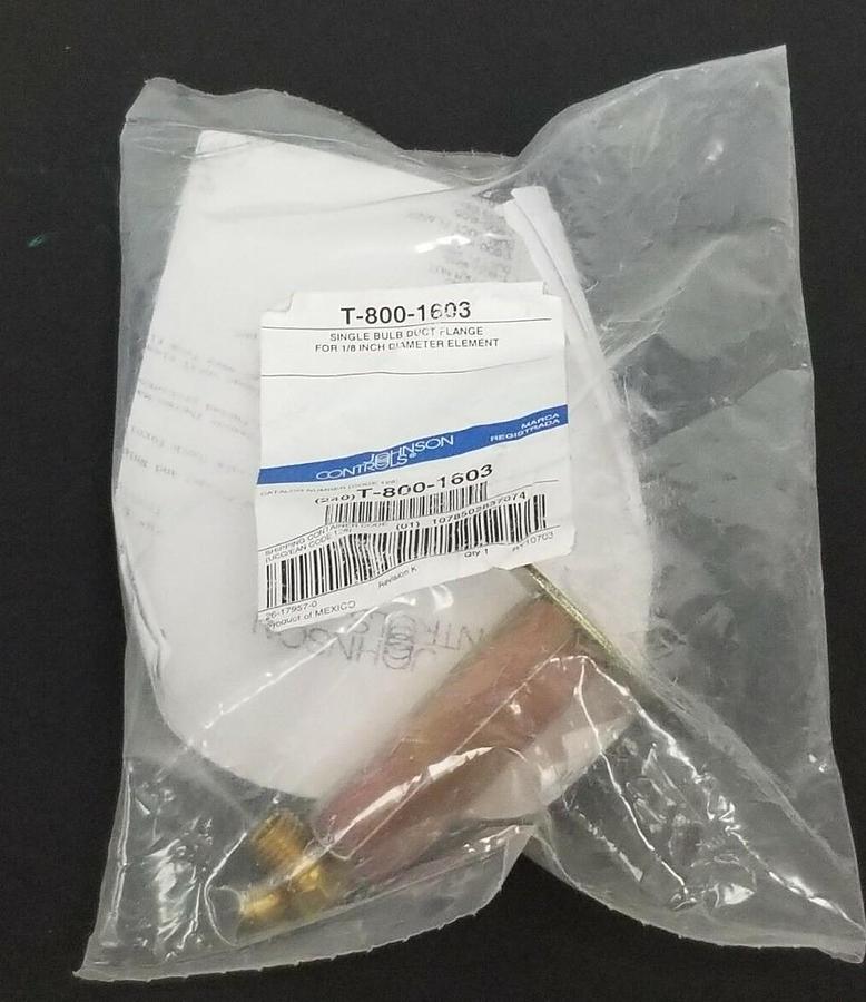 Used NEW JOHNSON CONTROLS T-800-1603 SINGLE BULB DUCT FLANGE, T8001603