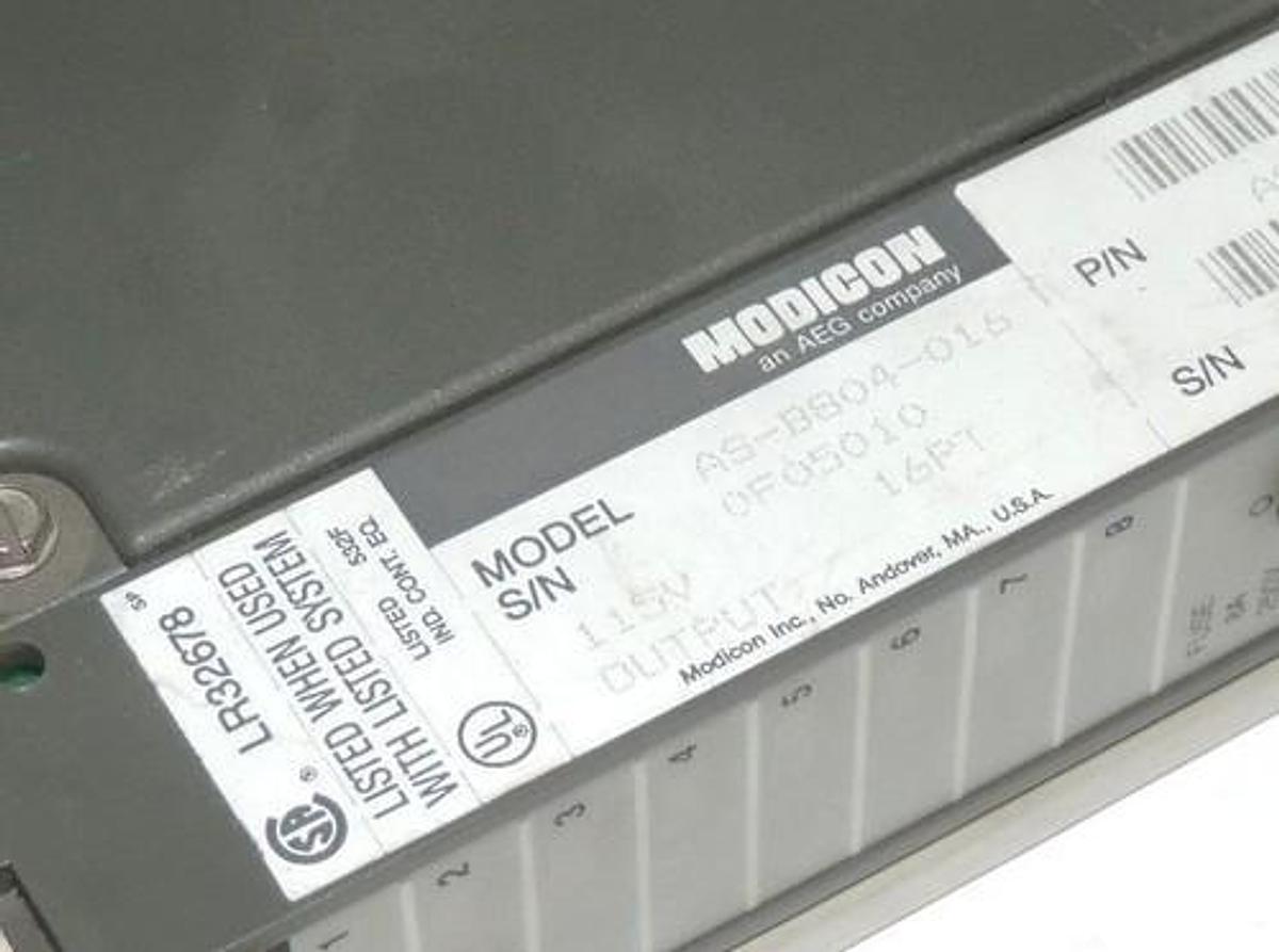 Used MODICON AS-B804-016 115VAC OUTPUT MODULE ASB804016