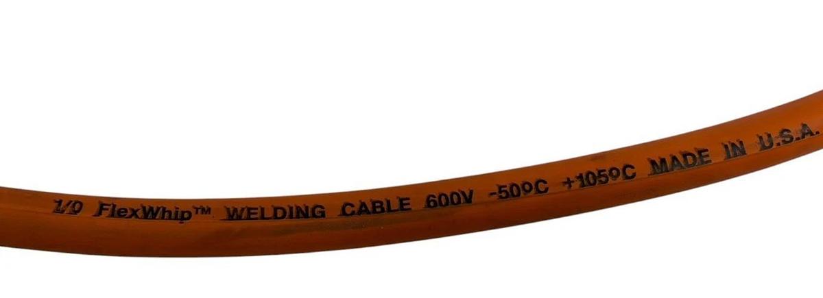 FlexWhip 1/0 AWG Welding Cable Battery Jumper Leads Pair Stud Terminal Pin Lug