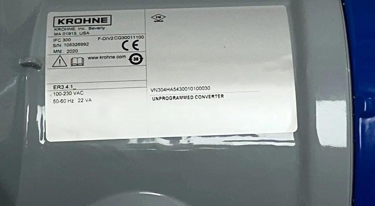 KROHNE IFC 300 / VN304HA5430010100030 FLOW CONVERTER CG30011100 100-230VAC NSMP