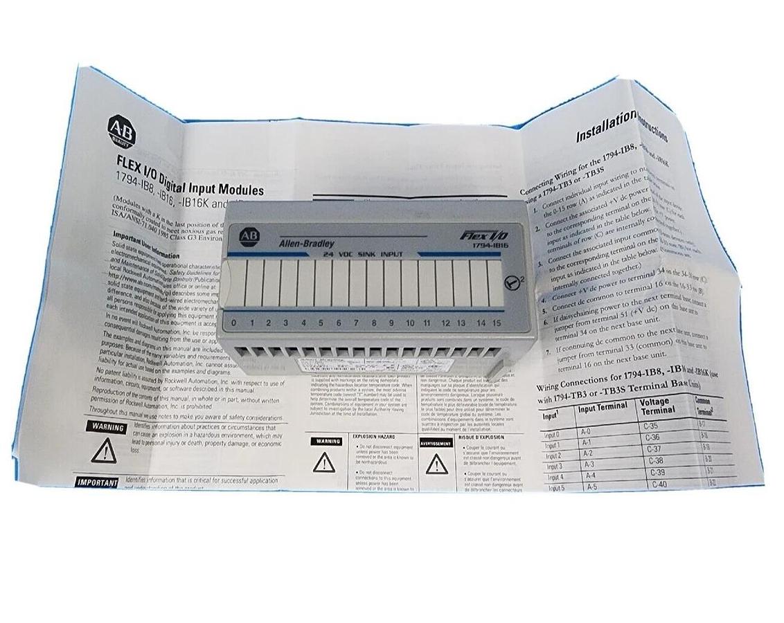 NIB ALLEN BRADLEY 1794-IB16 SER. A FLEX INPUT MODULE 16 POINT