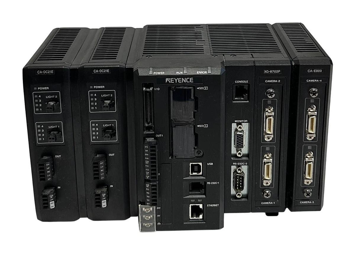 Used KEYENCE XG-8702L / CA-DC21E MULTI-CAMERA IMAGING SYSTEM CA-E800 EtherNet USNP